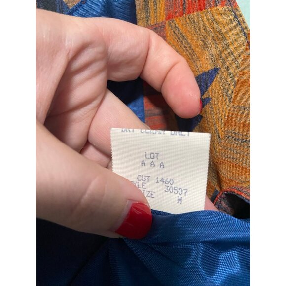 Vintage Karen‎ Kane Orange Leaf Button Up Vest Size Medium - Picture 7 of 8